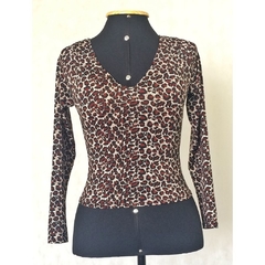 Blusa Animal Print Com Bojo