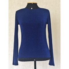 Blusa Azul Royal Manga Longa - Eva Allen