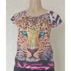 BLUSA ESTAMPADA ANIMAL PRINT - LEONTINA LOTTI