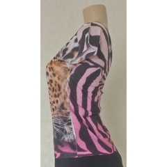 BLUSA ESTAMPADA ANIMAL PRINT - LEONTINA LOTTI