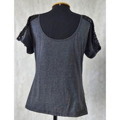 BLUSA MALHA CINZA MESCLA