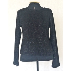 Blusa Malha Tricot Com Fios Metalizados - Passione