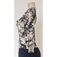  BLUSA MANGA LONGA DECOTE V  ANIMAL PRINT