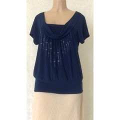 BLUSA RETA COM APLIQUE - LAMIETTE