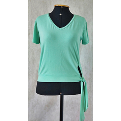 BLUSA VERDE COM AMARRAÇÃO - AZAYA