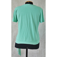 BLUSA VERDE COM AMARRAÇÃO - AZAYA