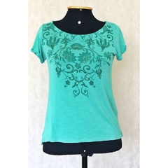 Blusa Verde Estampa Floral - Squalle