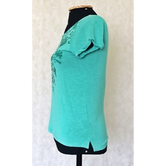 Blusa Verde Estampa Floral - Squalle