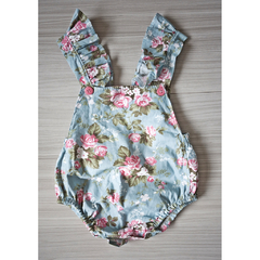 BODY JARDINEIRA ESTAMPA FLORAL - AKTAR