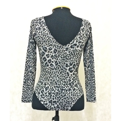 BODY MANGA LONGA ANIMAL PRINT