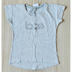 Camiseta Listrada Estampa Love - Fuzarka