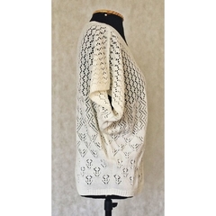 CASACO TRICOT VAZADO BRANCO - FILTON