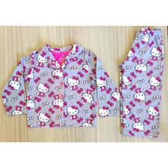 CONJUNTO PIJAMA CALÇA E BLUSA TECIDO PELUCIADO - HELLO KITTY