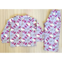 CONJUNTO PIJAMA CALÇA E BLUSA TECIDO PELUCIADO - HELLO KITTY