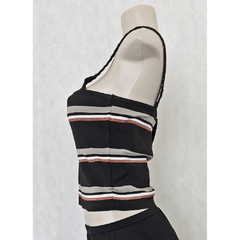 CROPPED TRICOT LISTRADO - SHOULDER