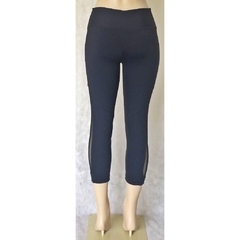 Legging Preta Detalhe Tule Nas Laterais - Rosa Branca - comprar online