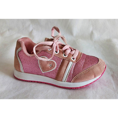 TENIS ROSA COM GLITTER - VIA VIP