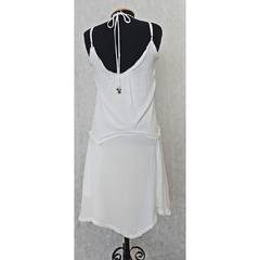 VESTIDO EVASE CHIFFON RENDA - SHOULDER