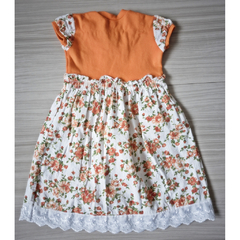 VESTIDO FLORAL E RENDA - JANAINA