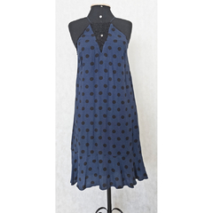 VESTIDO MARINHO POAS PRETAS - SHOULDER