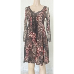 VESTIDO MÉDIO EM MALHA ANIMAL PRINT - BAD MODAS