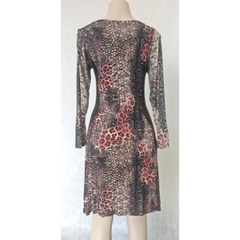 VESTIDO MÉDIO EM MALHA ANIMAL PRINT - BAD MODAS