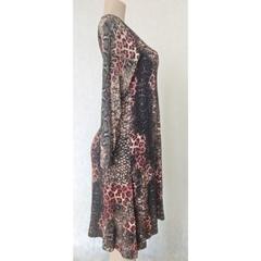 VESTIDO MÉDIO EM MALHA ANIMAL PRINT - BAD MODAS