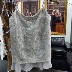 BLUSA MESCLA COM PAETE - CARMIM - TAM M - REF 8267