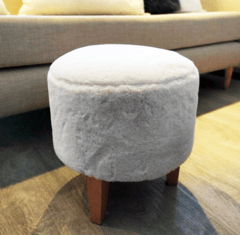 PUFF DE PIEL PELO CORTO - comprar online
