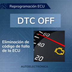 Servicio Dtc-Off : Eliminar código de falla de la Ecu