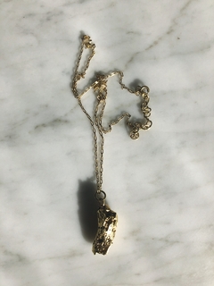 Collar Madera Oro - Clarisa Furtado Jewelry
