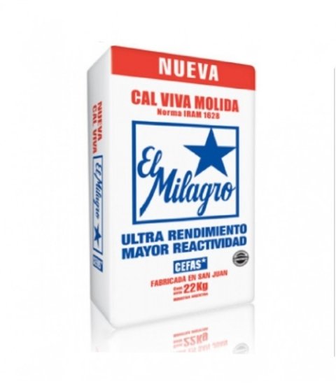CAL HIDRATADA EL MILAGRO 25 KG - ACEROS SOLARO
