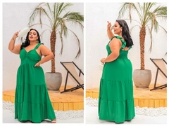 vestido longo plus size