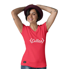 Camiseta Feminina Gola V Cellos Retro Premium W - QESTILOS - Todos os estilos em um só lugar
