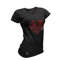 Imagem do Camiseta Feminina Gola V Cellos Heart Premium