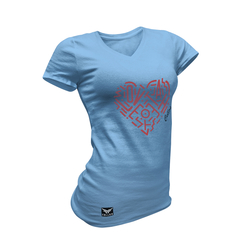 Camiseta Feminina Gola V Cellos Heart Premium na internet