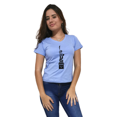 Camiseta Feminina Gola V Cellos New York Premium - QESTILOS - Todos os estilos em um só lugar