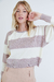 Sweater escote redondo rayado corto #SW2405 - tienda online