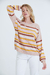Sweater escote redondo rayado de colores #SW2408 - comprar online