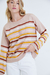 Sweater escote redondo rayado de colores #SW2408 - tienda online