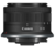 Objetiva Canon RF S 10-18mm f/4.5-5.6 IS STM com design moderno e detalhes em preto.