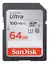 Cartão De Memoria Sandisk 64gb Ultra Sd 100 Mb/s