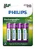 Pilha Recarregável AA Philips, 4 Unidades, 2500mAh, 1.2V I Maya Equipamentos Fotográficos 