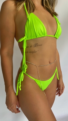 TOP CORTININHA VERDE NEON - comprar online