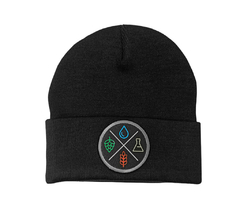 Gorro de Lana - Ingredientes en colores - Punto fino - Largo - Negro - comprar online