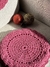 JOGO AMERICANO CROCHET ROSA PINK 4 PEÇAS - comprar online