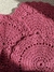 JOGO AMERICANO CROCHET ROSA PINK 4 PEÇAS