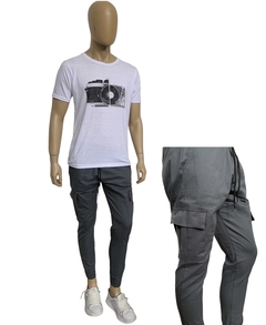 Jogger Cargo Gris Plomo