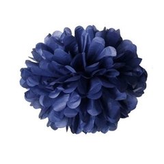 Pompón Papel Seda Azul Oscuro 28cms xunidad