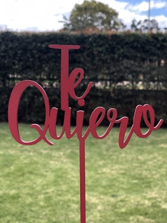 Cake Topper Rojo "Te Quiero" - comprar online